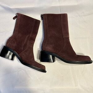 Vintage Y2K Cherry Red Tommy Hilfiger Suede Heeled Boots
